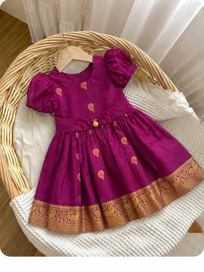 Paithani Zari Silk Frock