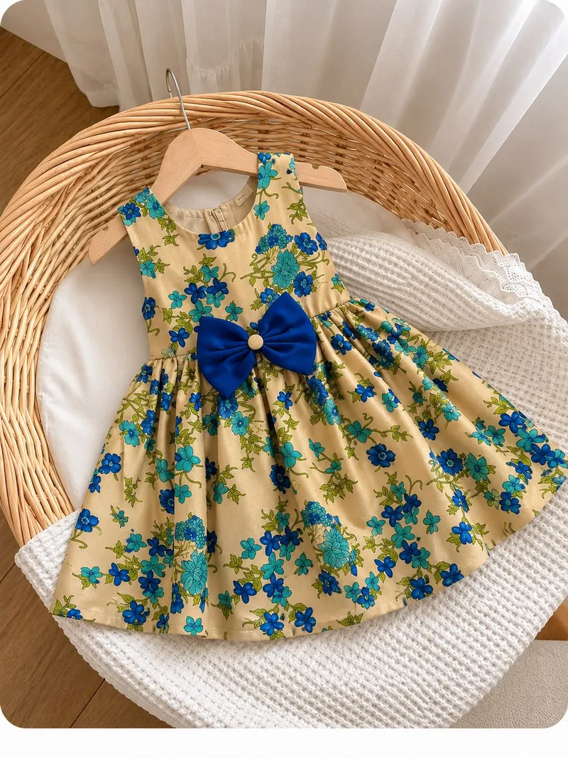 Bluebell Bow Cotton Frock